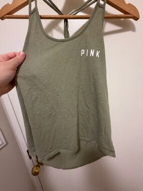 PINK by Victoria's Secret Olive Green Tank Top racerback XS